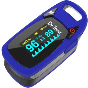 Dr Trust Pulse Oximeter With Audio Visual Alarm and Respiratory Rate (Blue)-202