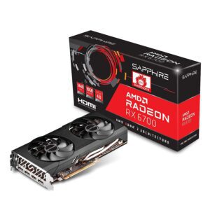 Sapphire AMD Radeon RX 6700 gddr6 pci_e_x16 Graphic Card with 10 GB GDDR6, AMD RDNA