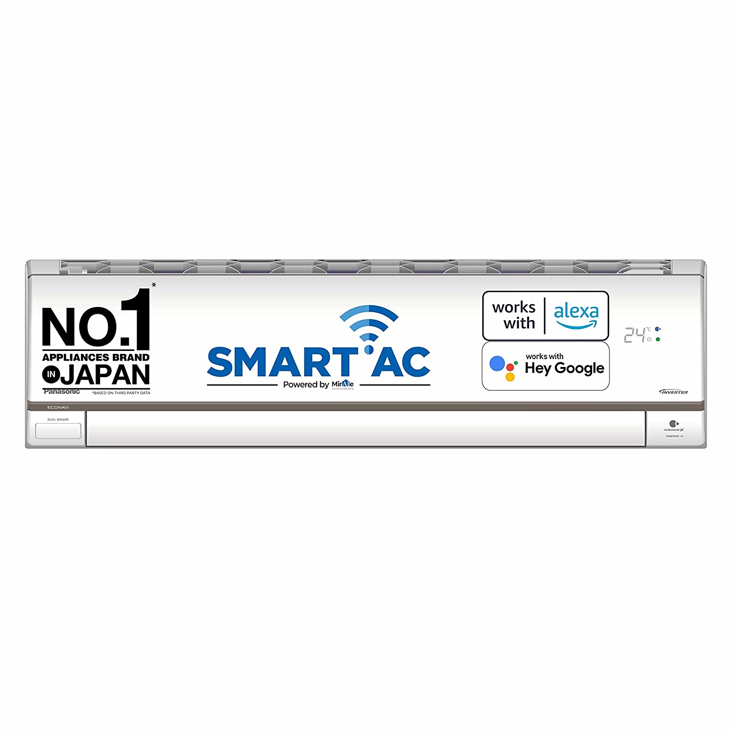 Panasonic 1.5 Ton 5 Star Wi-Fi Inverter Smart Split AC 2023 Model (Copper Condenser, 7 in 1 Convertible with additional AI Mode, 4 Way Swing, PM 0.1 Air Purification Filter, CS/CU-NU18YKY5W, White)